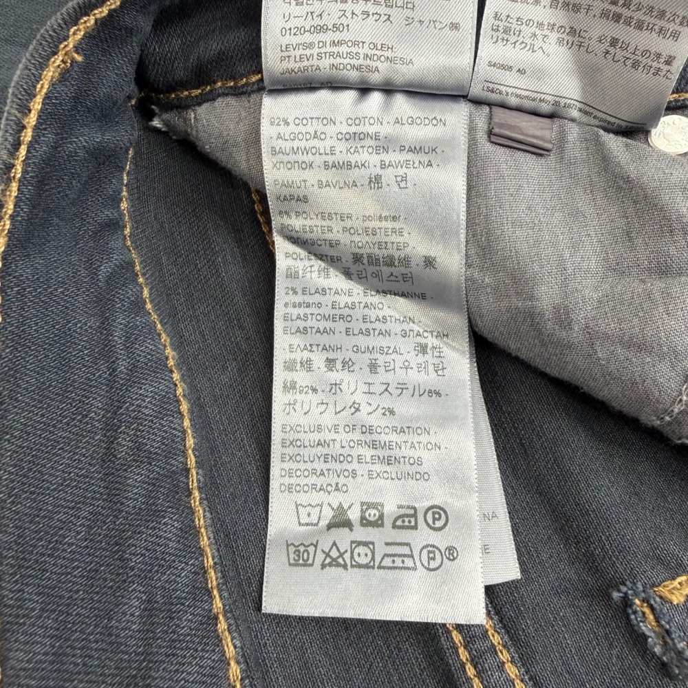 Levi's 724 High-Rise Straight Cropped Jeans Womens 4 W27 Black NWT Frayed Hem - Picture 8 of 12